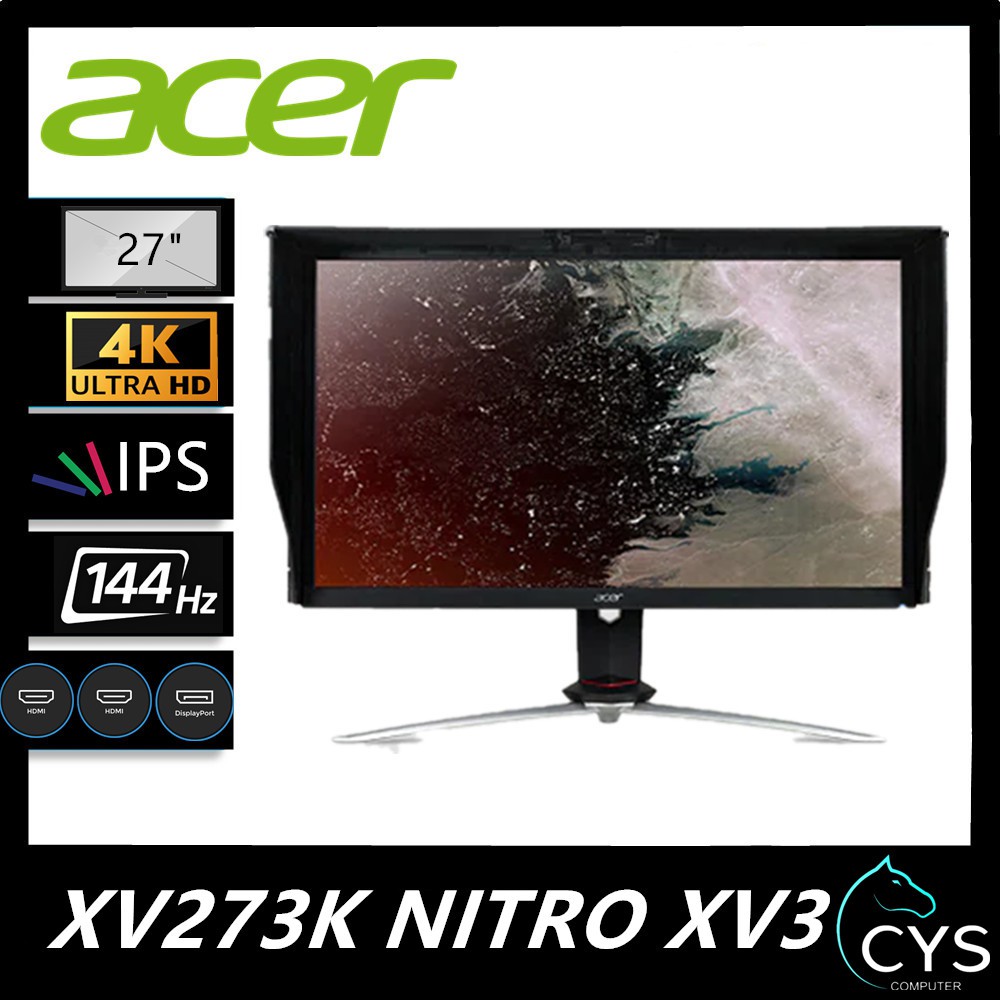 ACER NITRO XV273K PBMIIPHZX 27" IPS 4K ULTRA HD 144HZ 1MS FREESYNC HDR