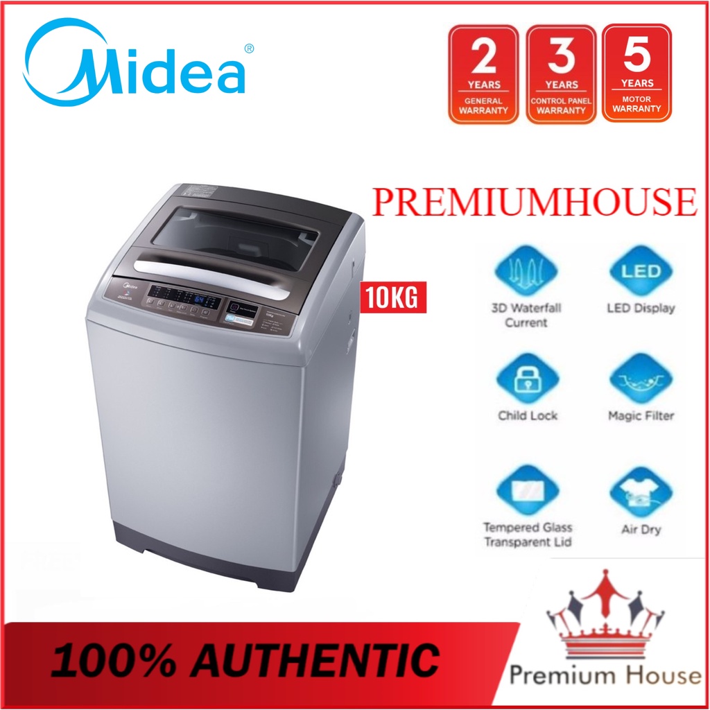 [MUAR & MELAKA ONLY] Midea 10kg Fully Auto Washing Machine MFW1050MV2