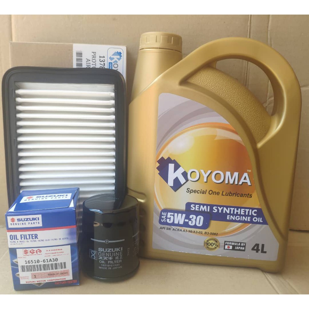 PROTON ERTIGA OIL FILTER + AIR FILTER + KOYOMA 5W30 SEMI SYNTHETIC ENGINE OIL Shopee Malaysia