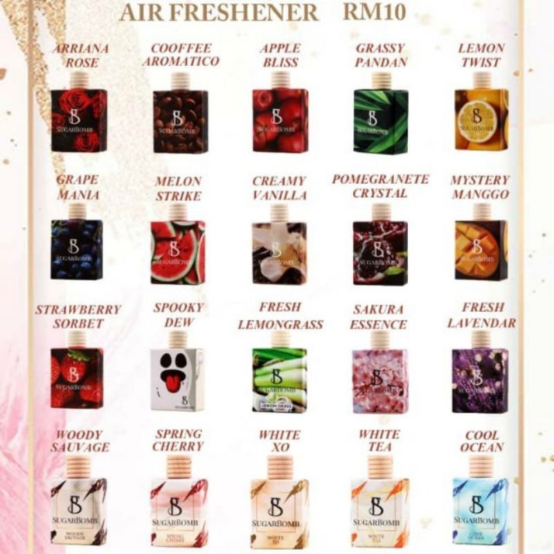 sugarbomb air freshener / car perfume / indoor Shopee Malaysia