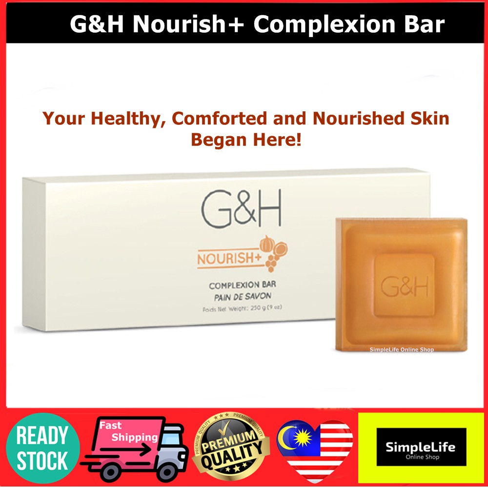 Amway G&H NOURISH+ Complexion Bar Honey Body Bath Soap (250g) G&H Sabun Ready Stock Shopee