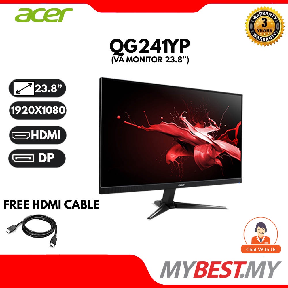 ACER NITRO ( QG241Y / QG241YP ) 23.8" VA PANEL 165HZ 1MS FHD AMD