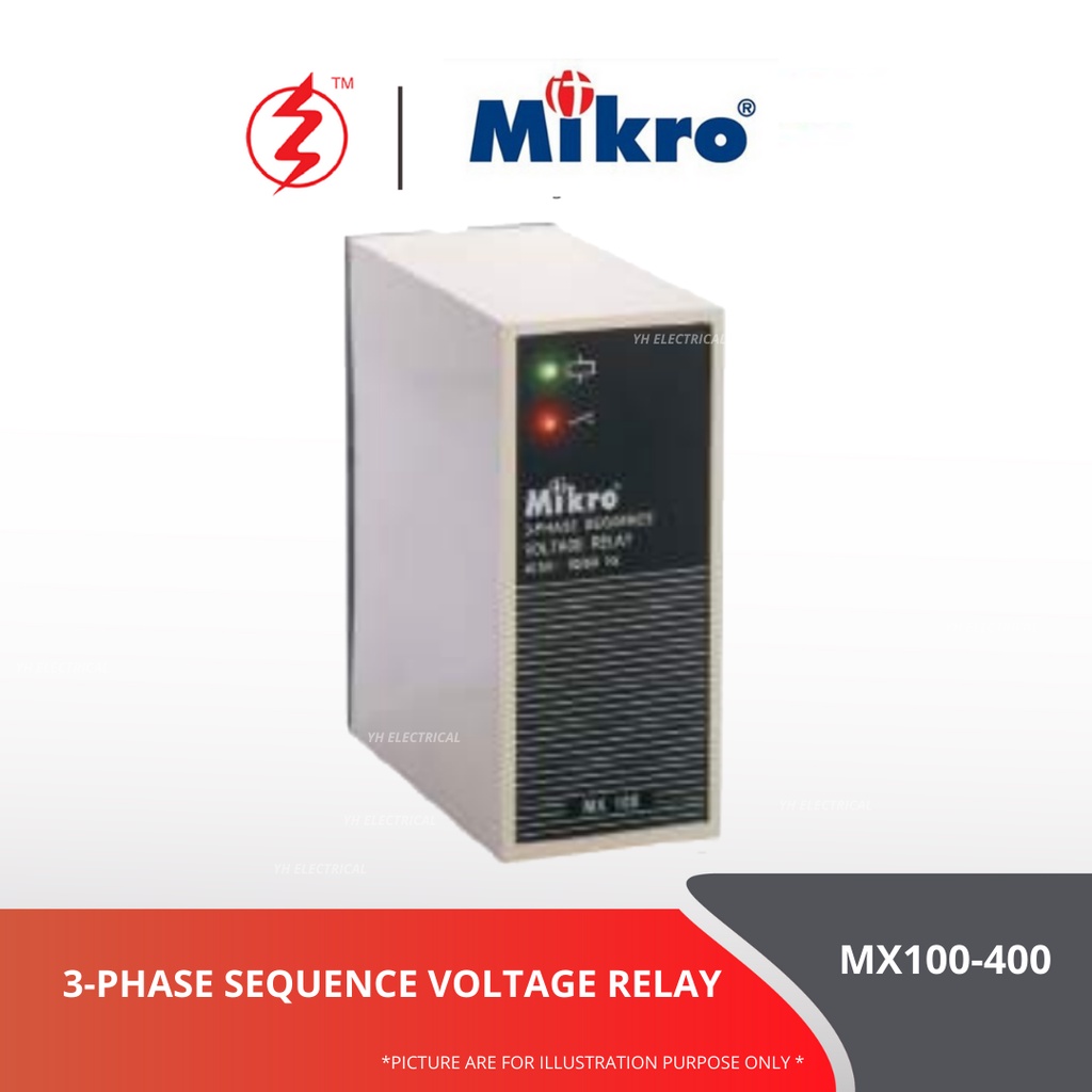 MIKRO MX100 3PHASE 415V SEQUENCE VOLTAGE RELAY Shopee Malaysia