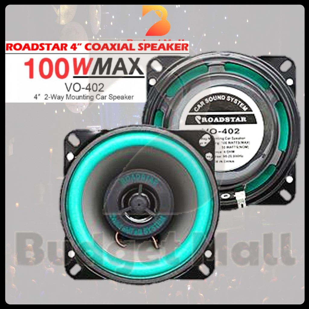 Speaker kereta 4 inch roadstar VO402 100W 12V 4ohm car speaker Audio
