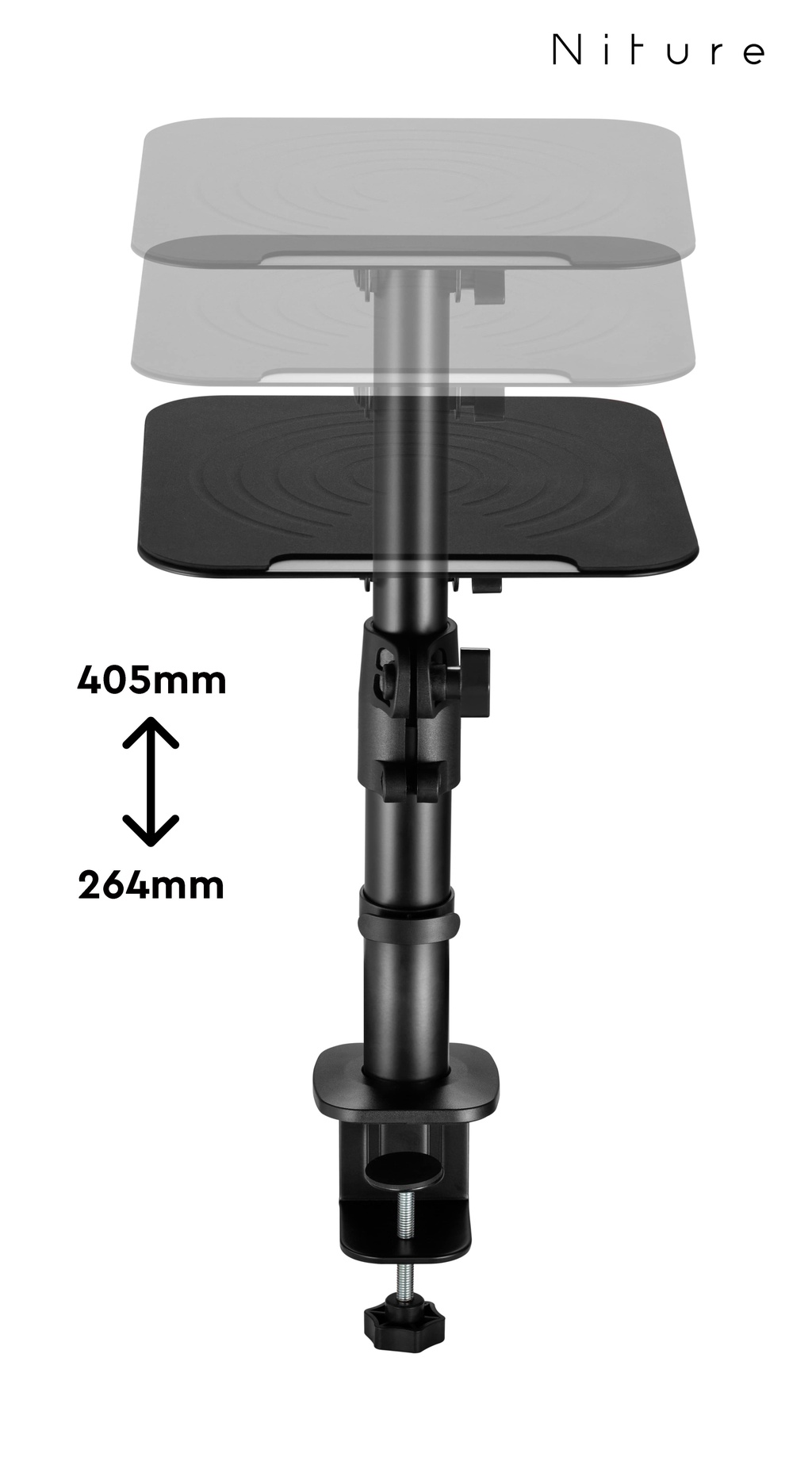 Desktop Clamp-on Speaker Stand for Computer Speakers and Studio Monitor