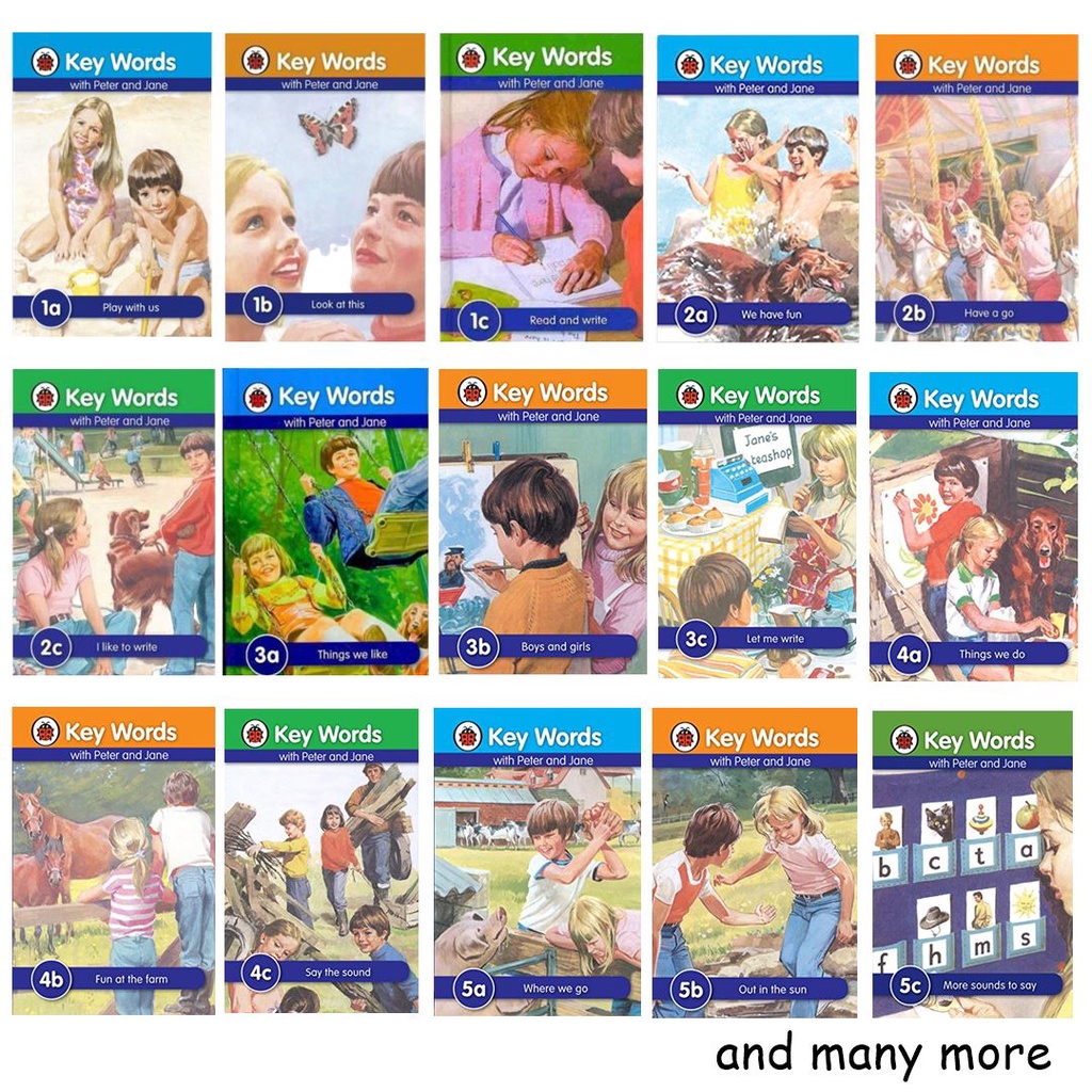 Ladybird Key Words with Peter and Jane book for Preschool Kids Learn to