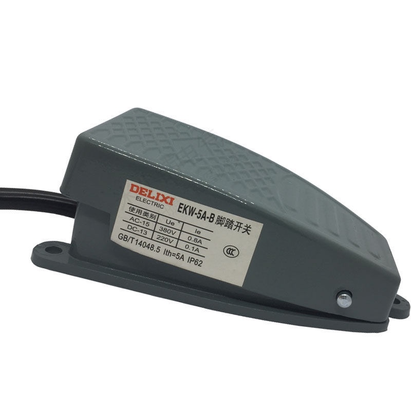 Original Delixi SelfRecovery Footswitch EKW5AB with Line 10cm Pedal Switch Metal Casing Pedal