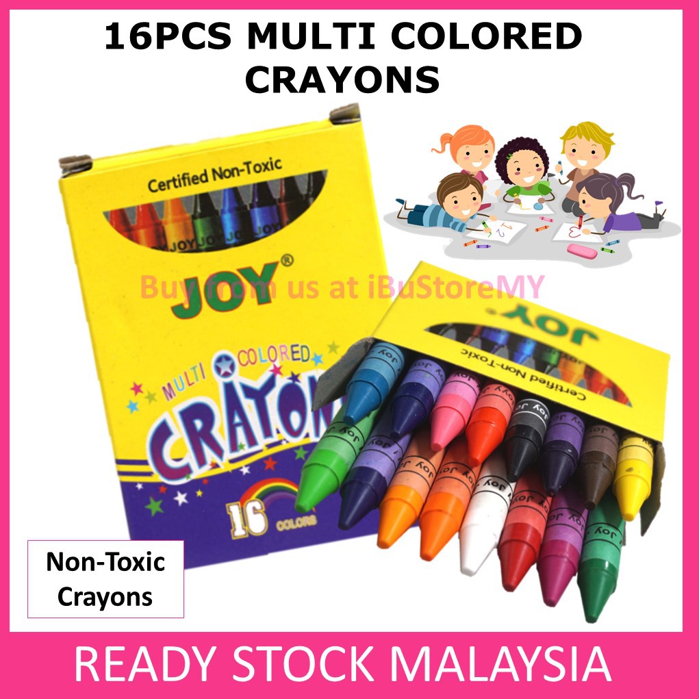 16pcs Joy Multi Colored Crayons Travel Size Crayon Coloring Kids