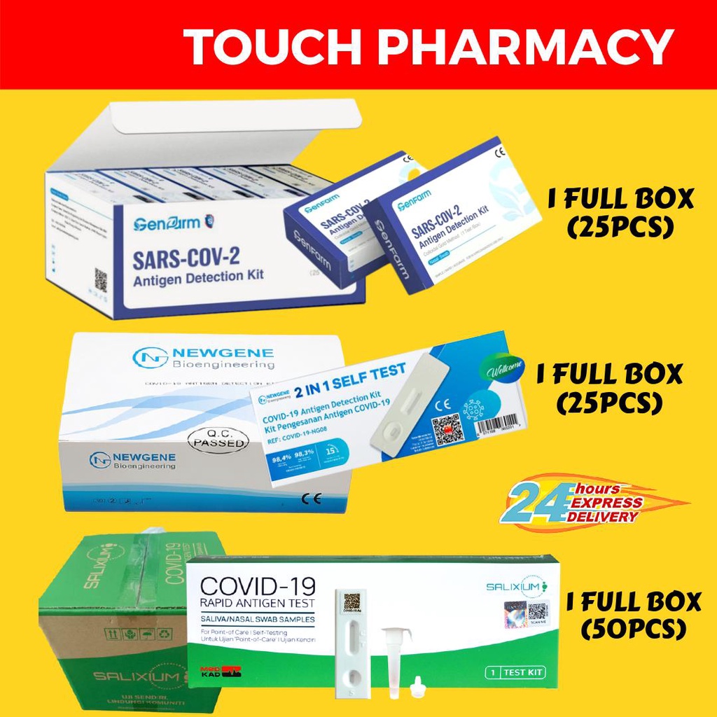(CHEAPEST PHARMACY) GENFARM/ NEWGENE/ EAGLE BIO/ RAYCUS/ STANDARD Q NASAL & SALIVA Covid19 RTK