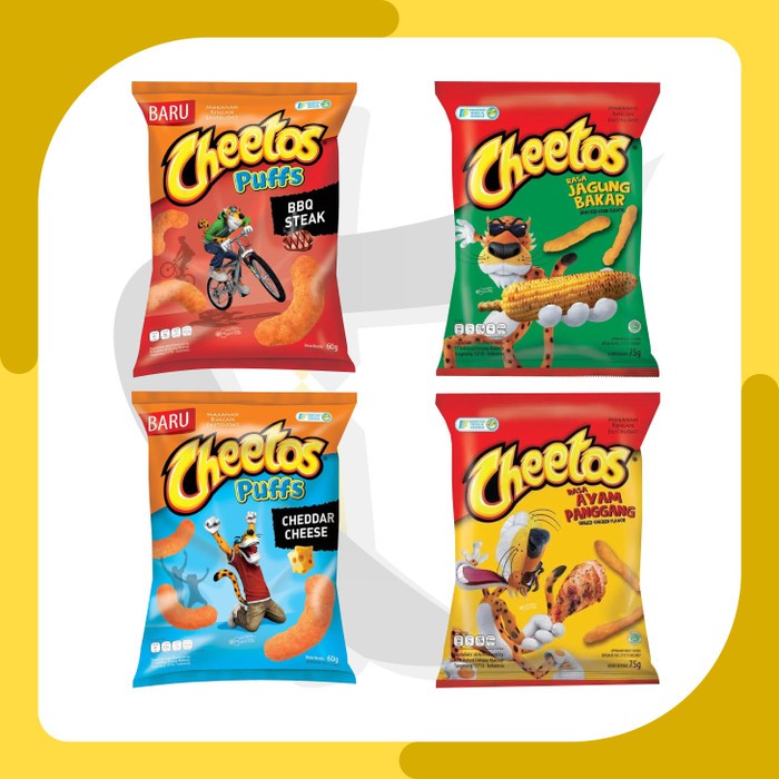 （HALAL）CHEETOS Puffs BBQ Steak Jagung Bakar Ayam Panggang Shopee