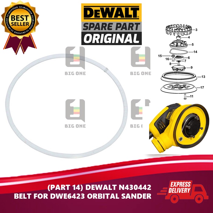 (PART 14) N430442 DEWALT BELT FOR DWE6423 ORBITAL SANDER Shopee Malaysia