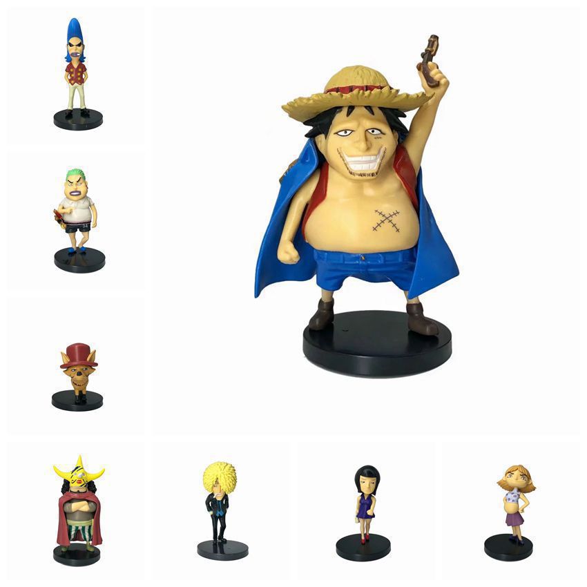 One Piece Figure 8 Fake Straw Hat Team Luffy Sauron Sanji Chopper Box