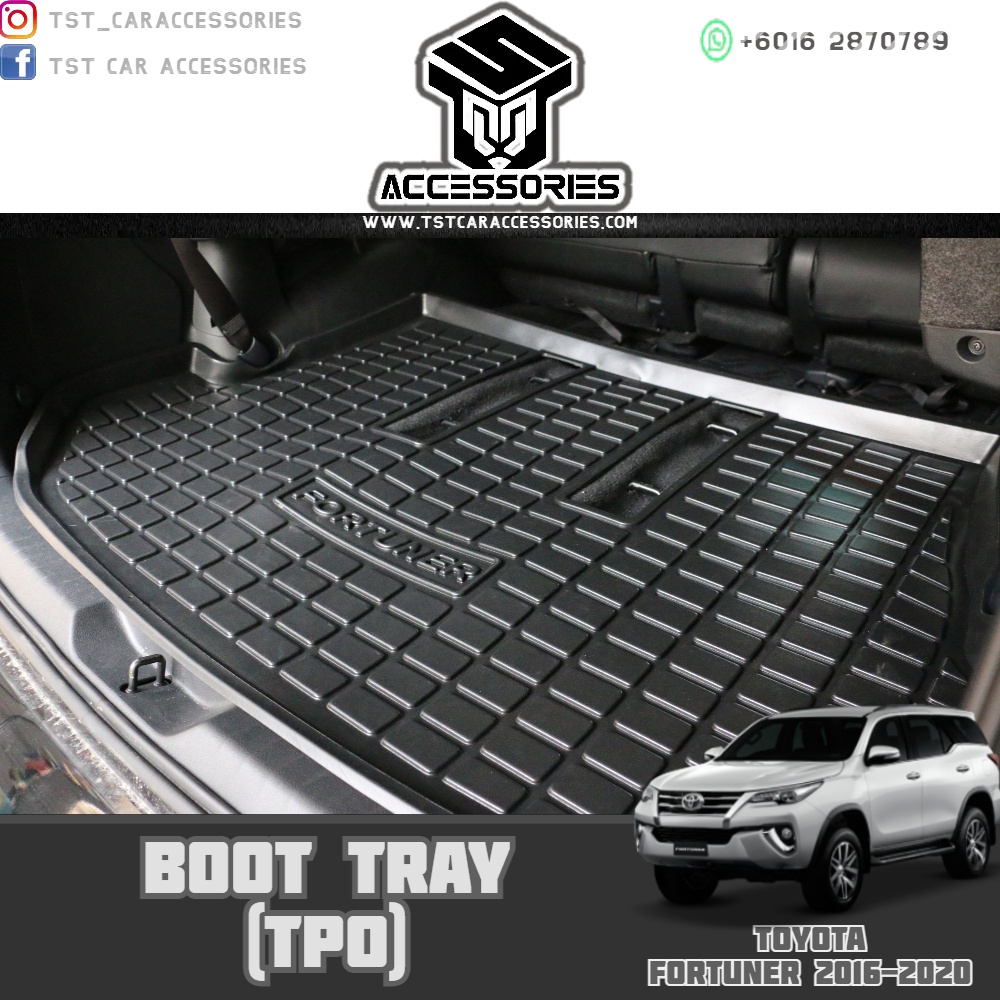 TOYOTA FORTUNER 20162022 REAR TRUNK FLOOR MAT BOOT TRAY (TPO) Shopee