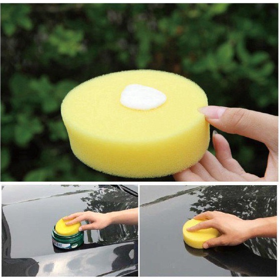 1PCS Wax sponges Round Car Polish Sponge Foam Sponges Applicator Pads for Clean Cleaner (Ready