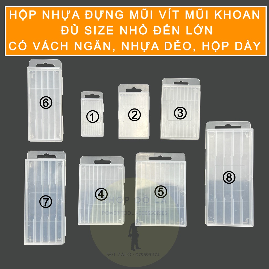 Plastic Screw Box, MultiPurpose Drill Bit Full Size Plastic, Thick Box