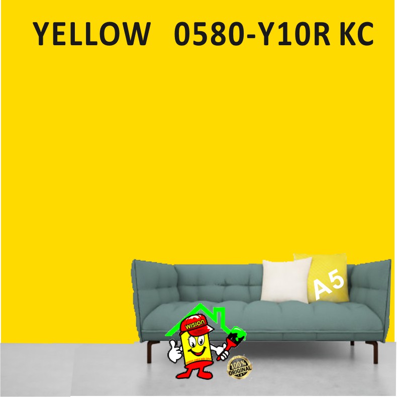 YELLOW 0580Y10R / KC ( 1L ) PERFECT COLOURS / WISION PAINT wall