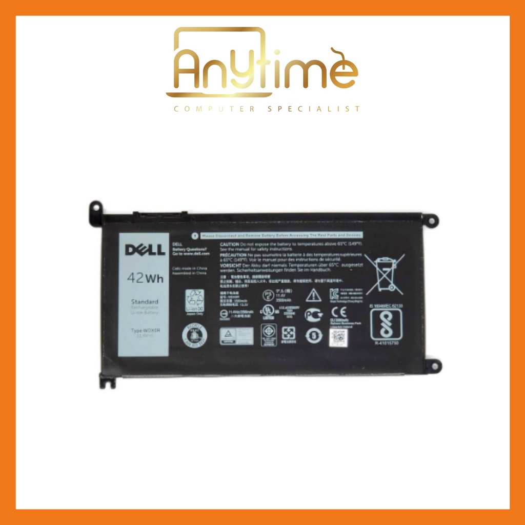 New Genuine Dell WDX0R WDXOR Laptop Battery 11.4V 42Wh 3500mAh Shopee