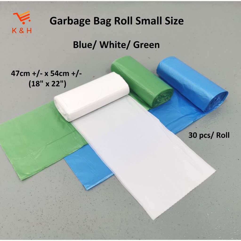 (30 PCS) Small Size Garbage Bag Roll 47cm x 54cm [18 Inch x 22 Inch