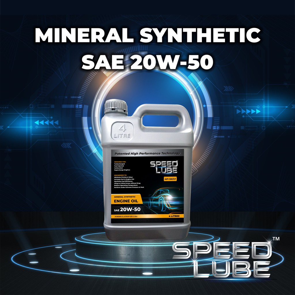 Speed Lube Lubricant 4 Litres SAE 20W50 (Mineral Synthetic Engine