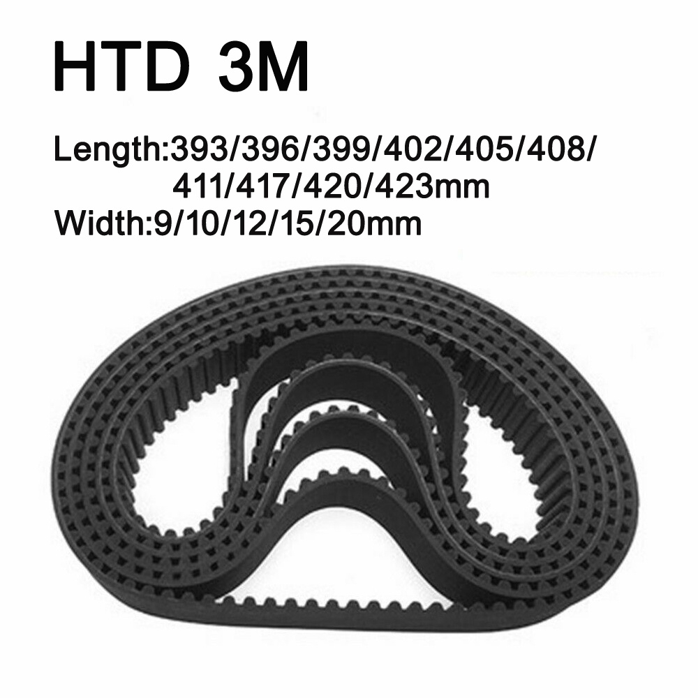 HTD 3M Timing Belt Gear Pulley Belt 9/10/12/15/20mm Width Synchronous