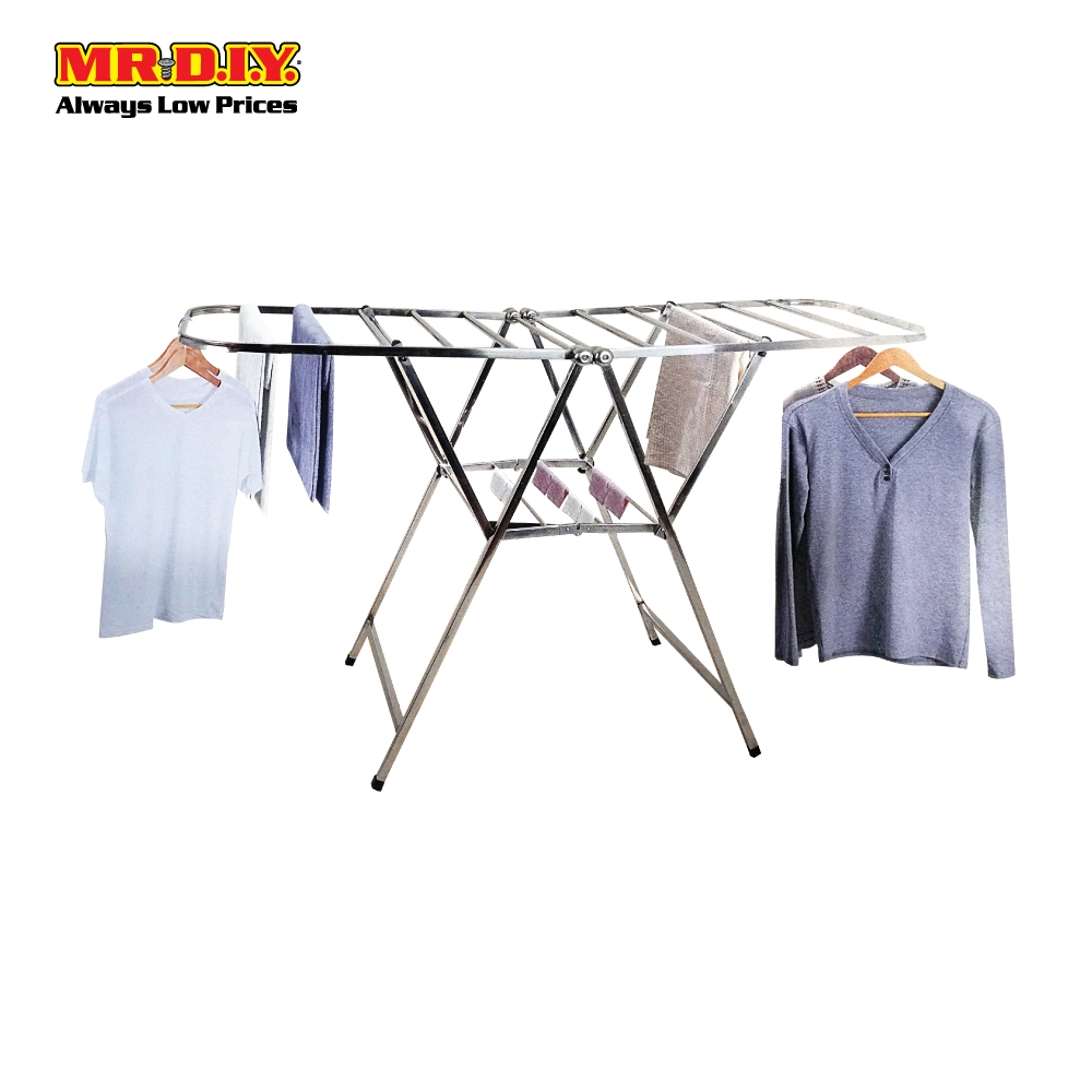MR.DIY Premium Stainless Steel Foldable Clothes Drying Rack (159cm x
