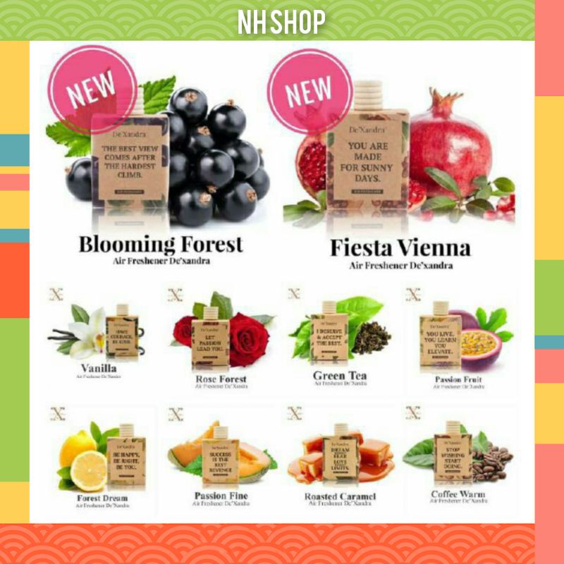 [ 100 ORIGINAL ] DE'XANDRA CAR PERFUME AIR FRESHENER ( AF ) Perfume