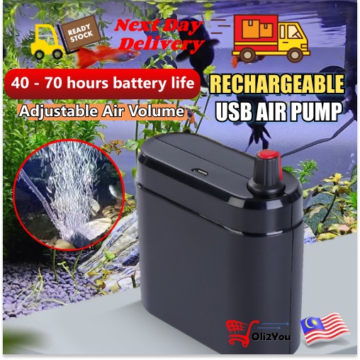 Usb air pump Rechargeable Battery oxygen home fish farming and fishing