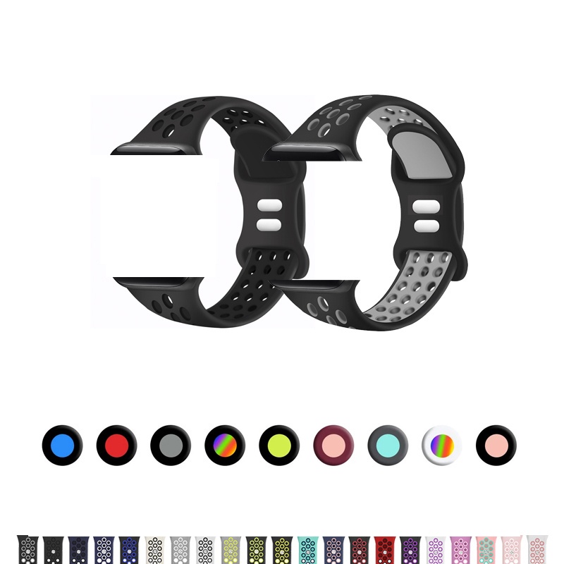 Sport Silicone Band Strap For Watch Series 8 7 6 SE 3 4 5 38mm 40mm 42mm 44mm 41mm 45mm iWatch