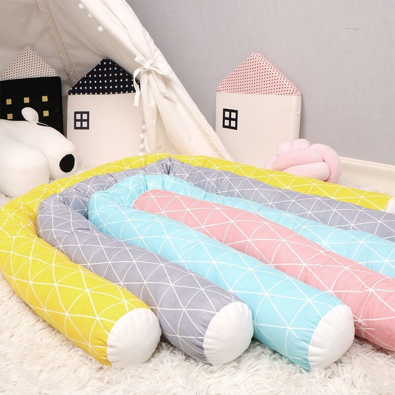 Long Pillow Children Bed Fence Baby Anticollision Pillows Bedside Soft