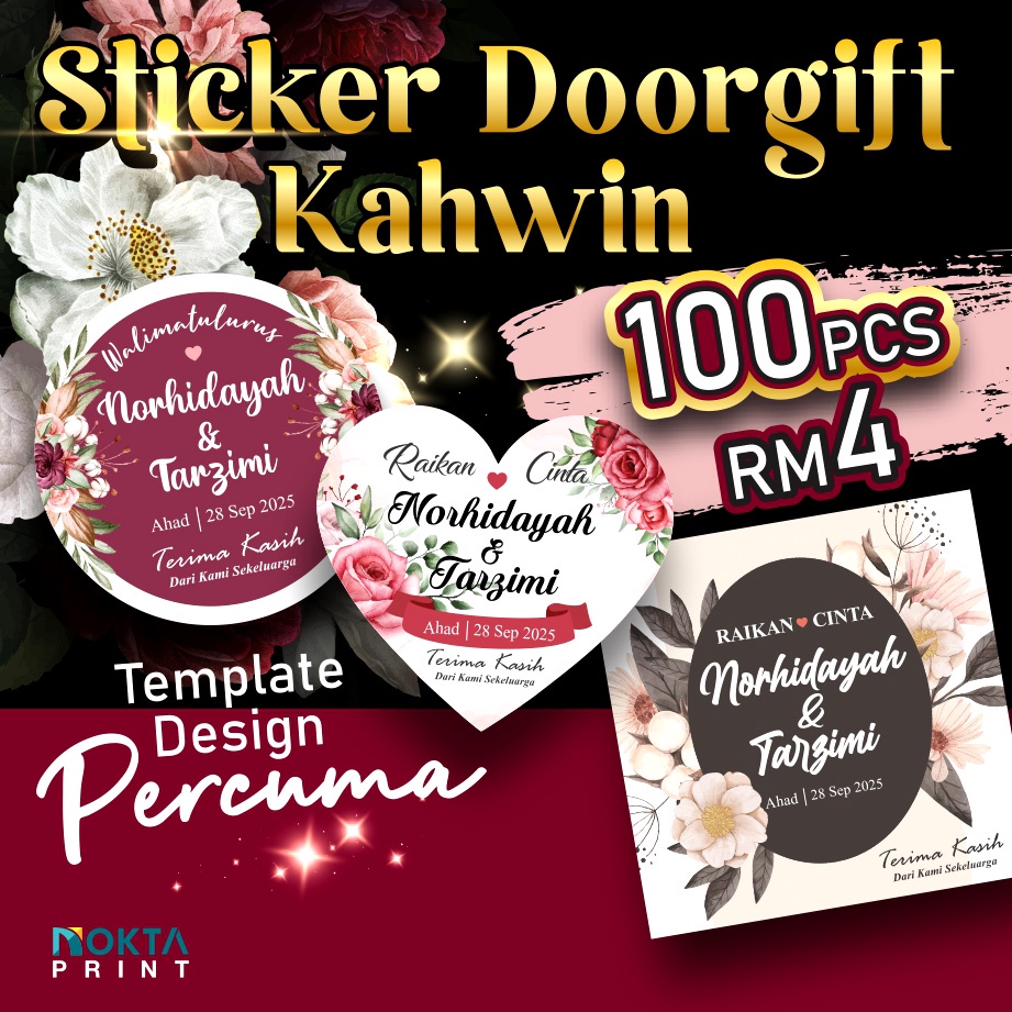 💖STICKER KAHWIN💖STICKER WEDDING STICKER GOODIES LABEL