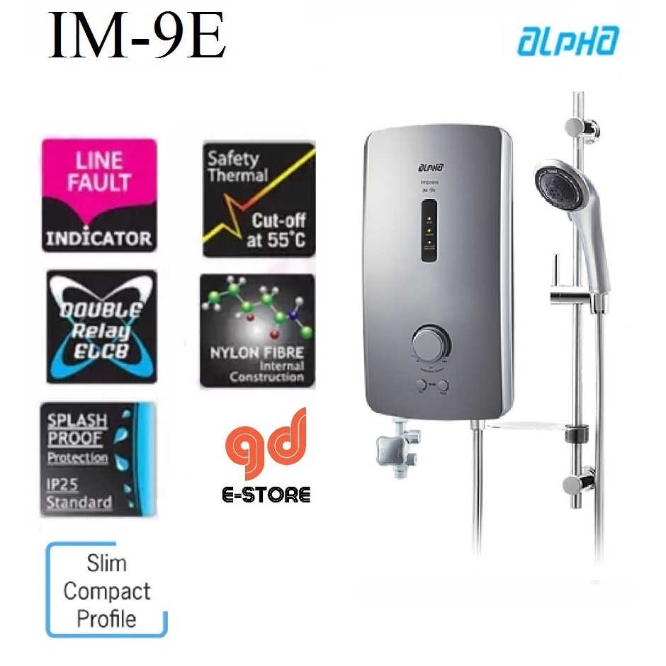 Alpha Water Heater IM9E Silver No Pump Shopee Malaysia
