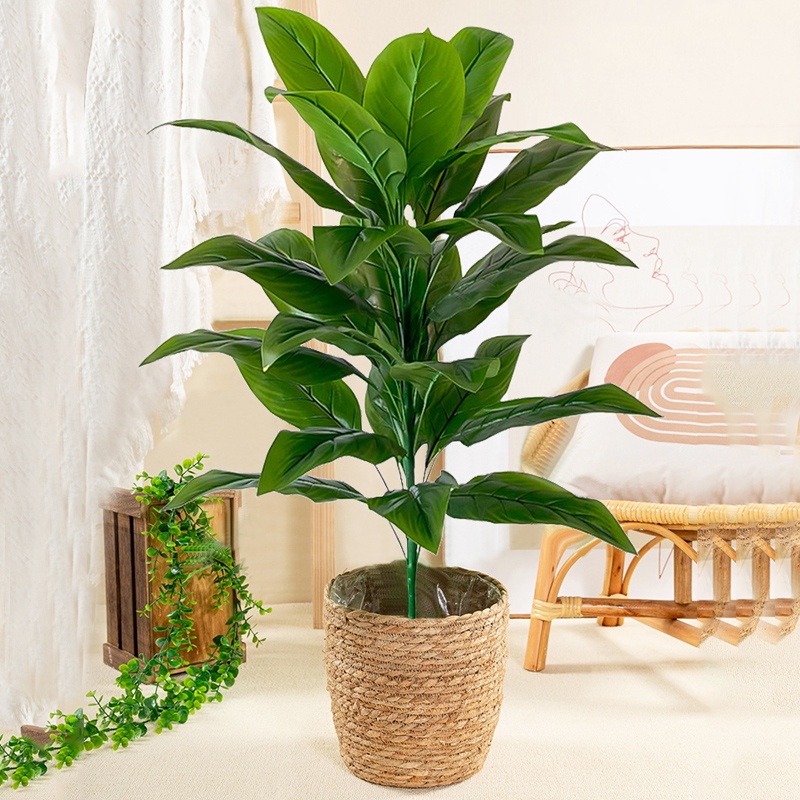 68/85cm Large Artificial Palm Plants Tropical Banana Tree Leaf Plastic Monstera Fronds Big Fake