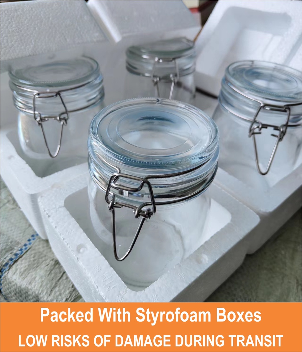 500ml 750ml 1000ml 1500ml Air tight Glass Jar BPA free Ecofriendly