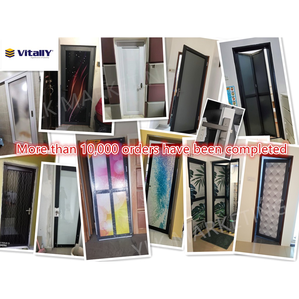Vitally Swing Door fully Aluminium without door frameFree measurement
