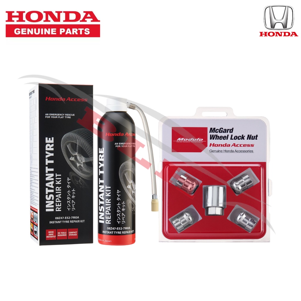 Combo Honda Genuine Wheel Lock Nut + Honda Genuine Instant Tyre Repair Kit Shopee Malaysia