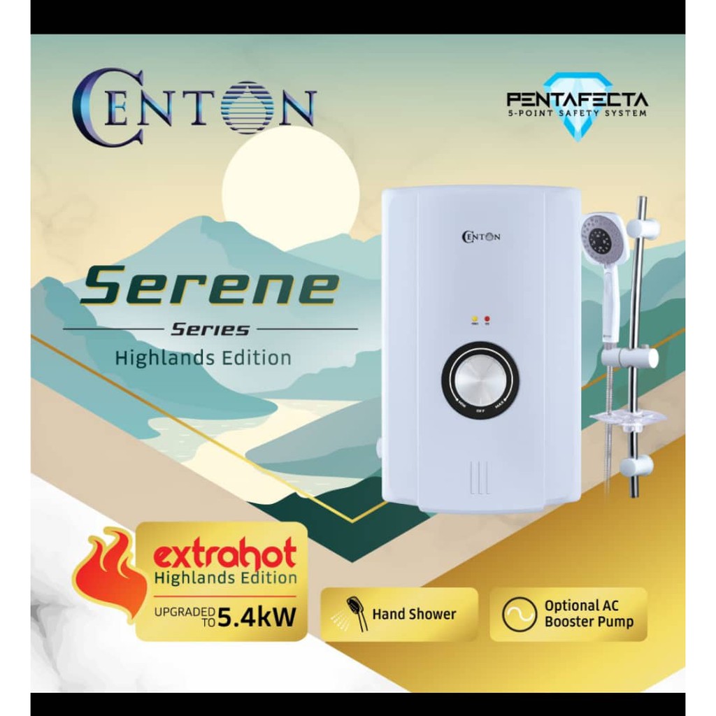[FREE GIFT] CENTON Highlands 5.4kW instant water heater (Genting