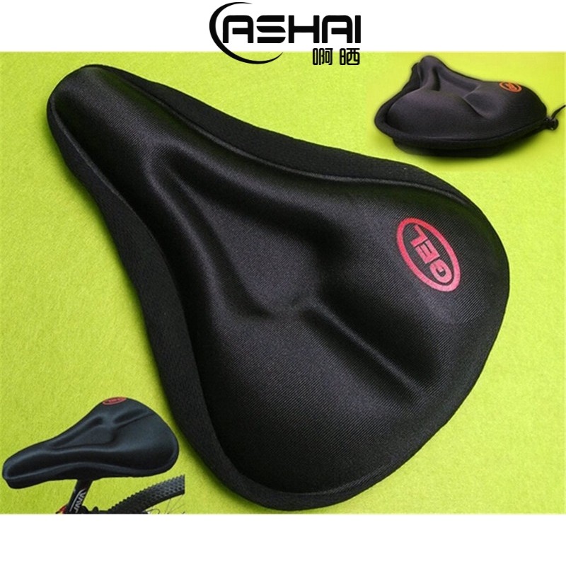 ASHAI Bicycle Saddle Cover Cycle Gel Silicon Seat Cushion Cycling Thick