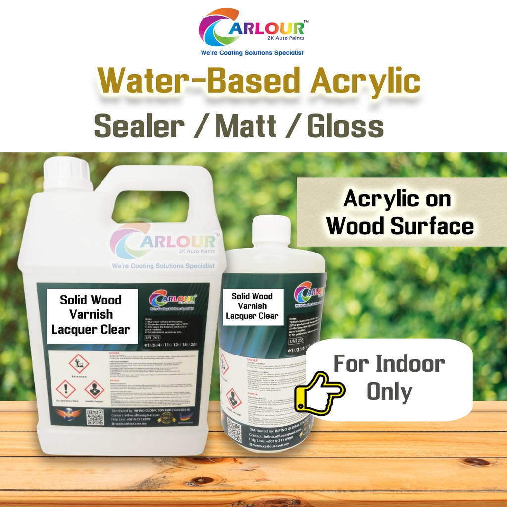 Solid Wood Varnish Lacquer Clear Water Based Acrylic Sealer/ Topcoat