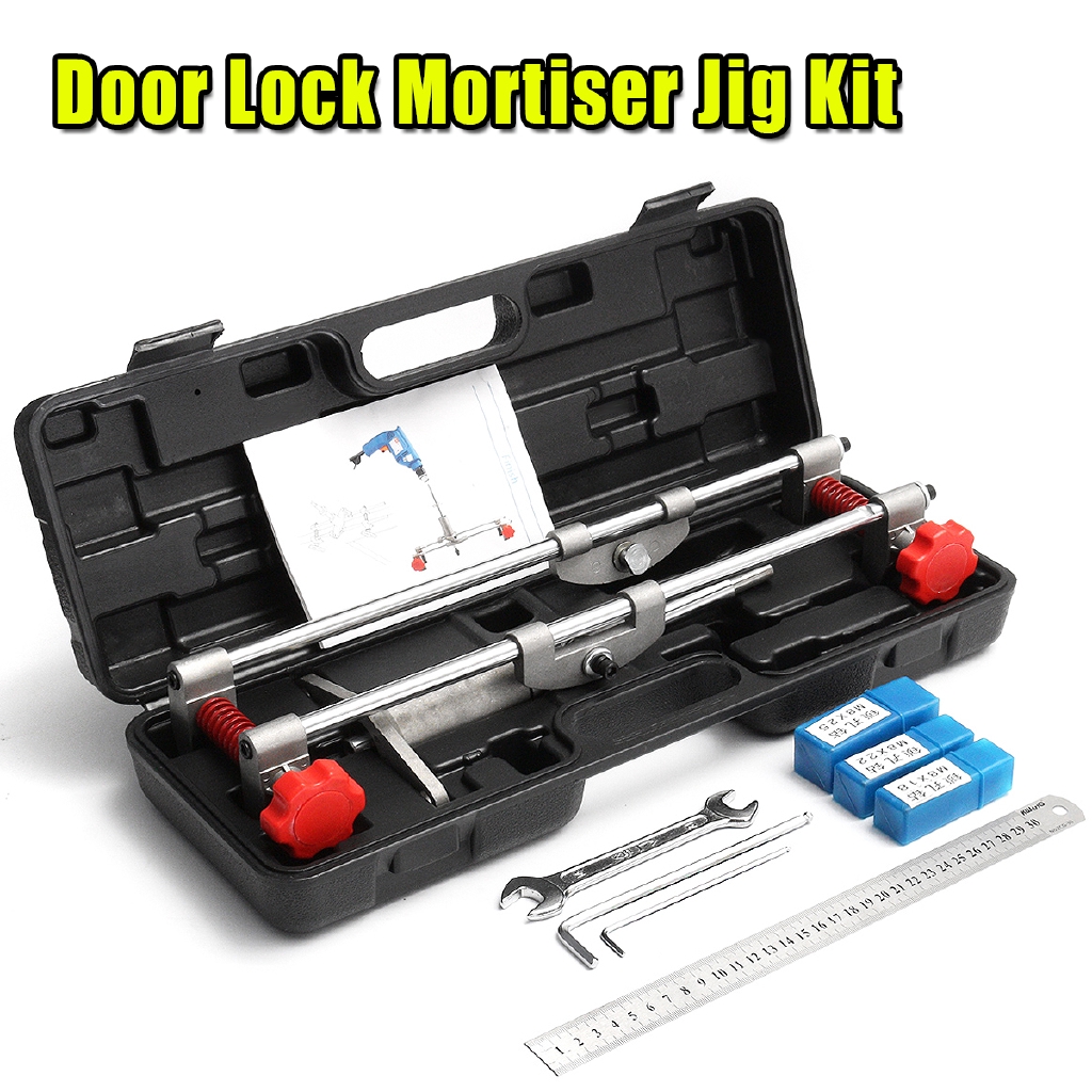 Mortice Door Fitting Jig Lock Mortiser DBB Key JIG1 With 3 Cutters Case