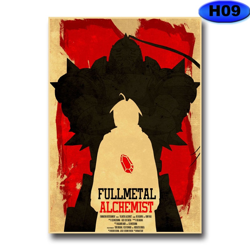 Kraft Paper Anime Poster Fullmetal Alchemist Vintage Posters Wall