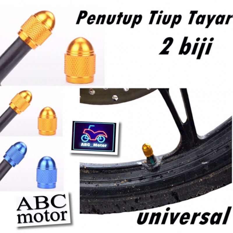 Penutup Tiup Tayar angin Motor Kereta Tyre Metal Valve Stem Caps Sport