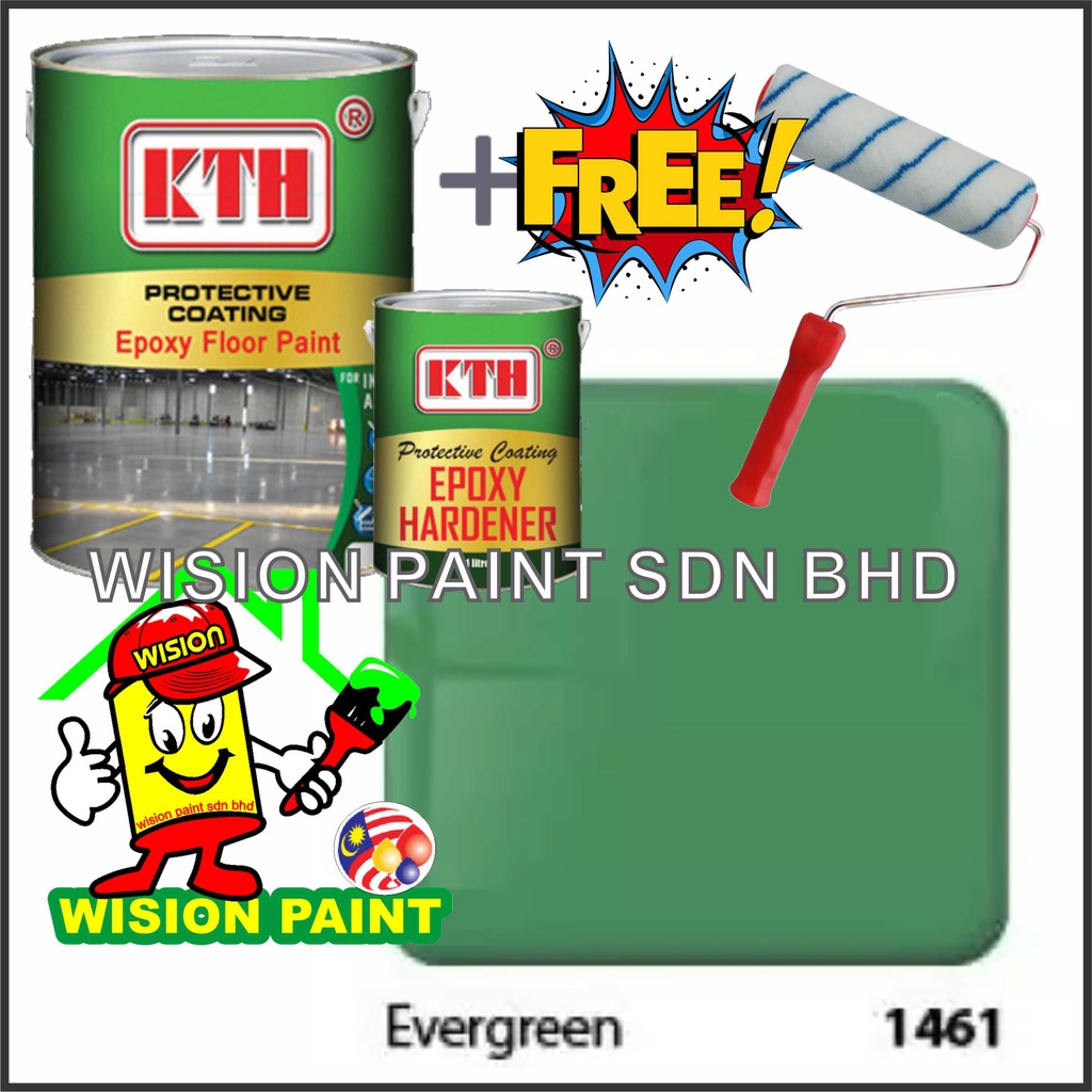 5L kth epoxy floor paint / expoxy floor paint ( FREE 7" ROLLER SET