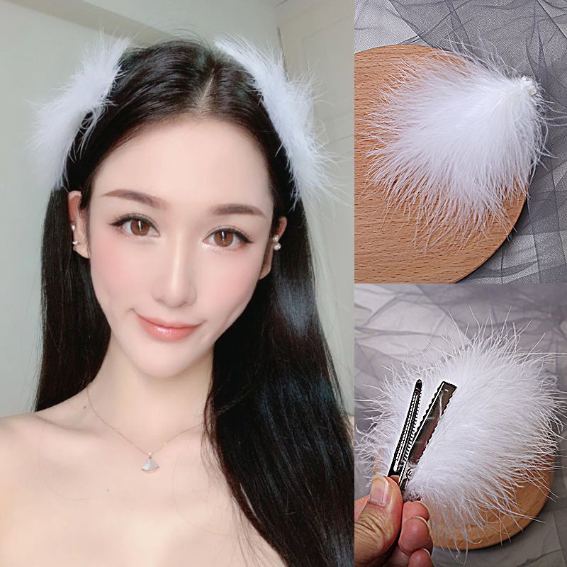 👼Ready stock👼 1pair Feather fairy hair hairpin girl Japanese cute