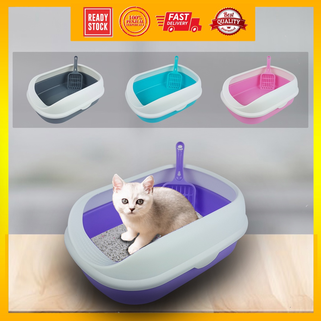 Cat Toilet Litter Tray Cat Litter Box with Scoop Set / Tandas Anak
