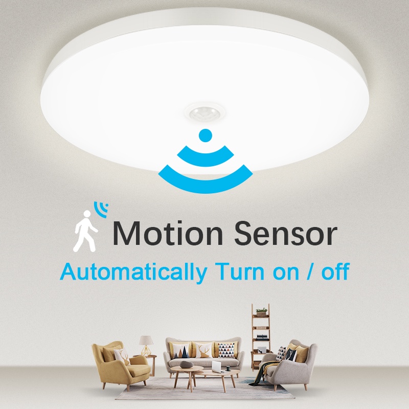 Motion Sensor Led Ceiling Light Modern 15W 20W 30W Round Ceiling Lamp