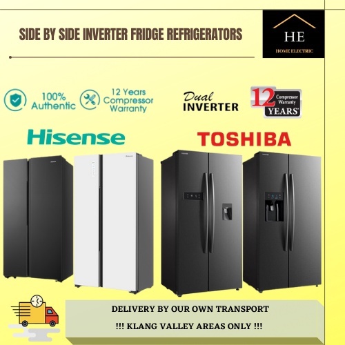 Toshiba 591L Hisense 620L Side by Side Refrigerator RS666N4ABN