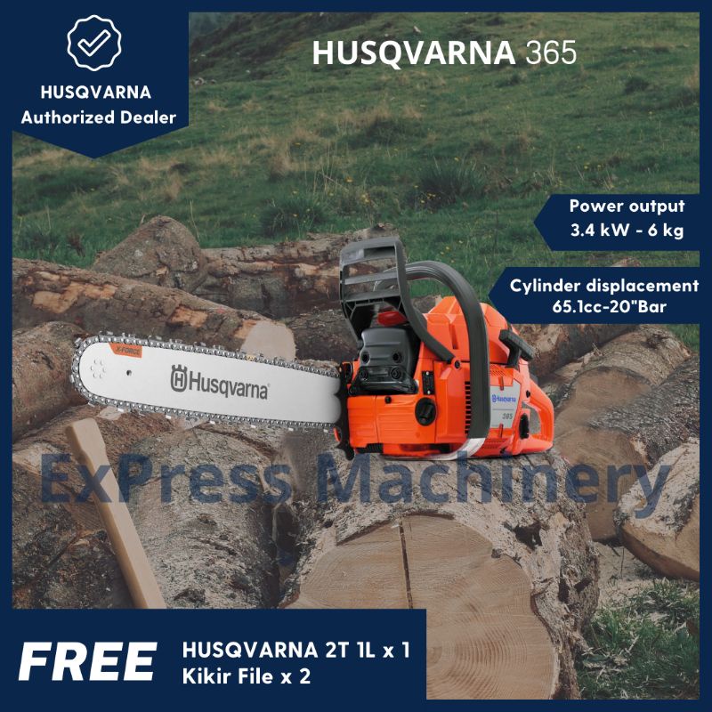 HUSQVARNA 365 Chainsaw 20" Guide Bar & Chain (Made in Sweden) Shopee
