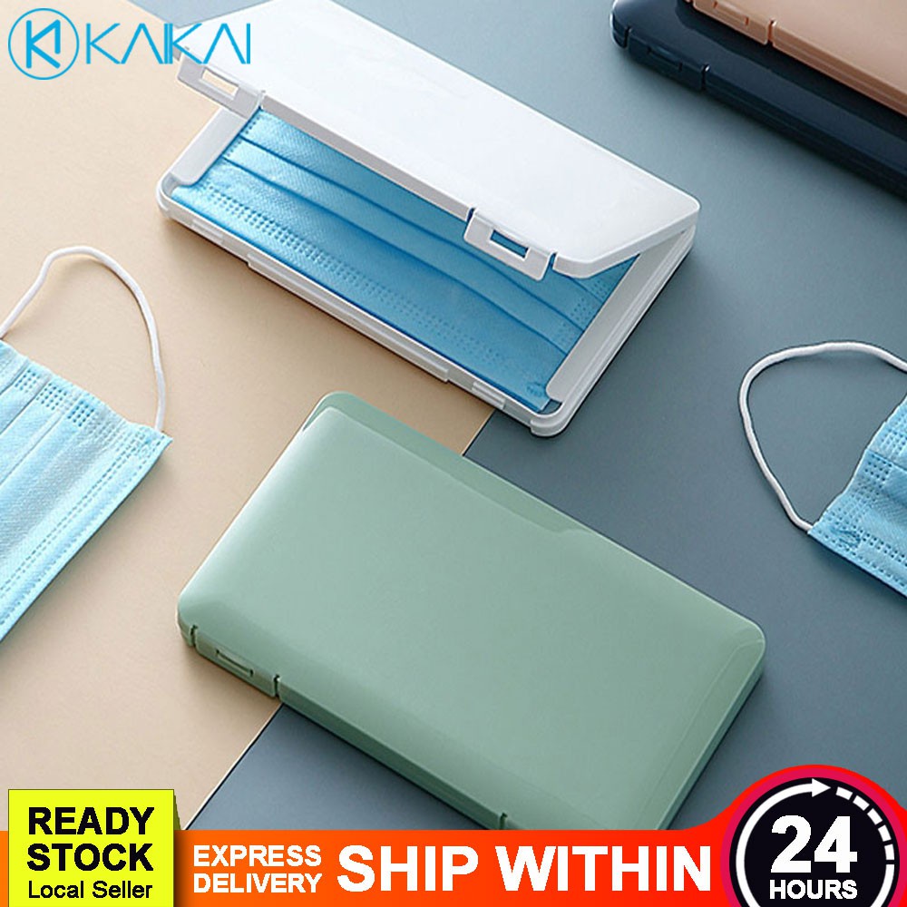 🔥 PROMO 🔥 Face Mask Storage Box Portable Masks Holder Container