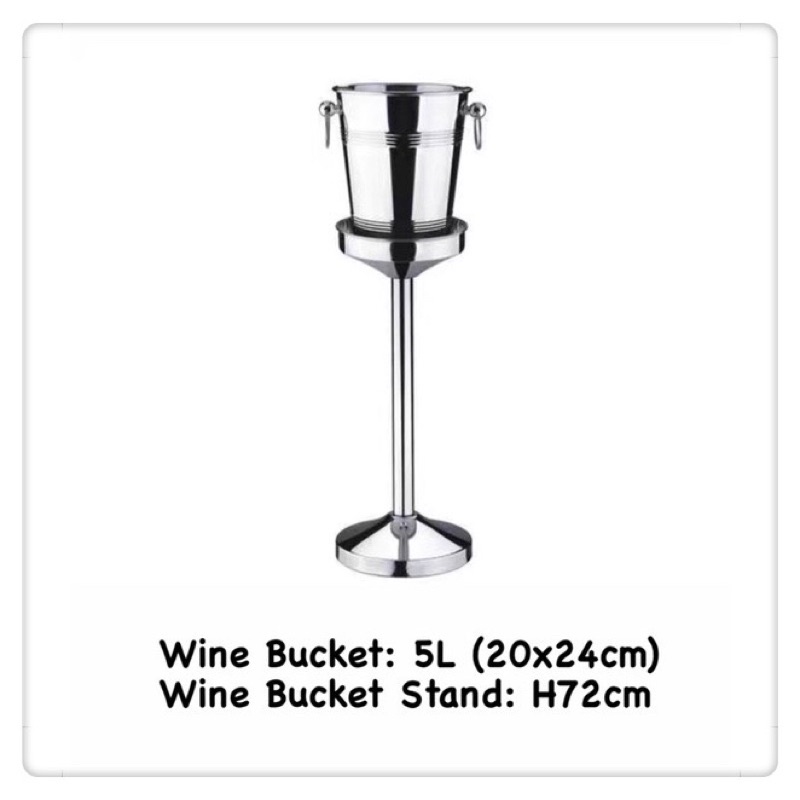 One Set Wine Champagne Bucket Stand Bucket With Stand Shopee Malaysia