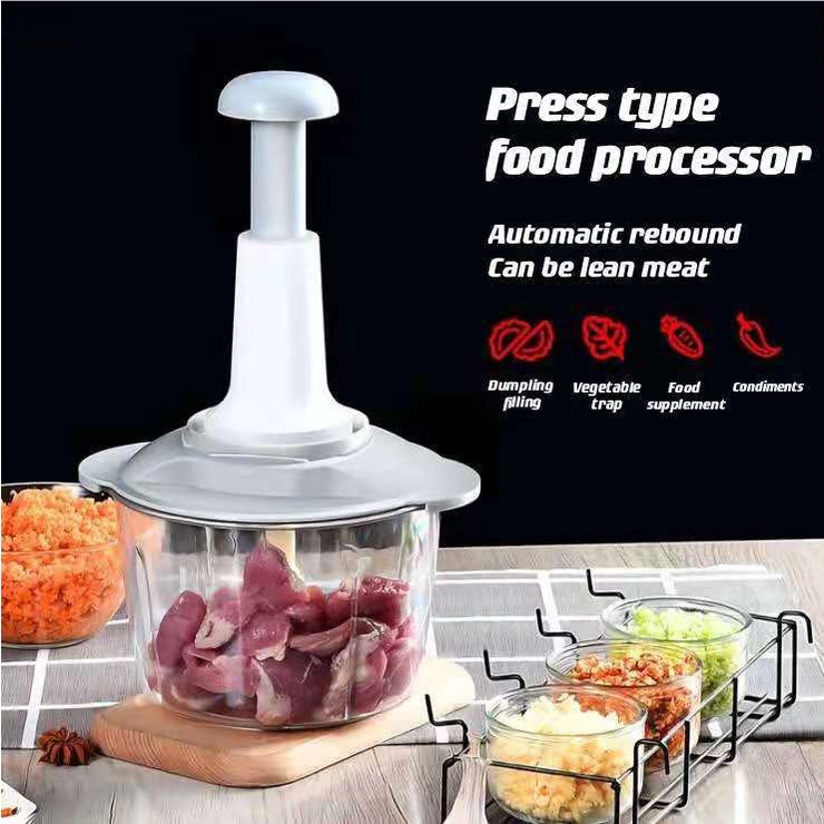YY Manual Food Processor HandPowered Food Chopper Vegetable Chopper